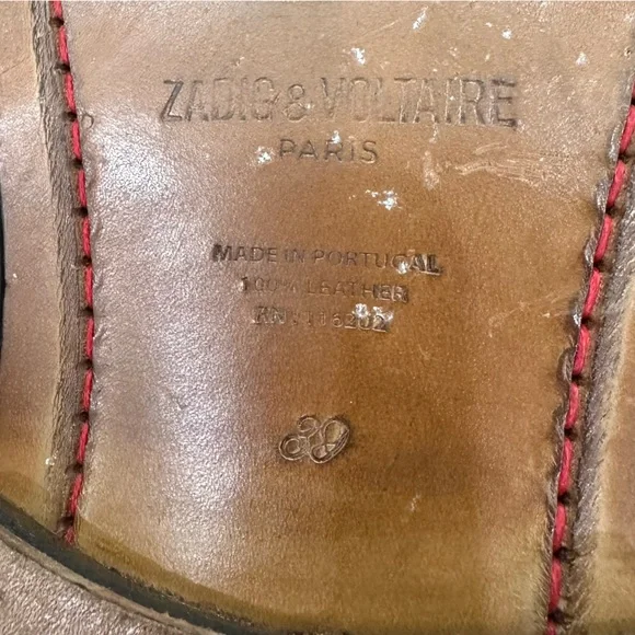 Zadig & Voltaire Black Ankle Boots with Silver Studs - Picture 3 of 6